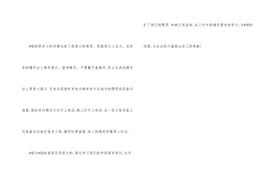 钢铁企业实习报告_第3页