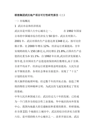 武汉项目可行性研究