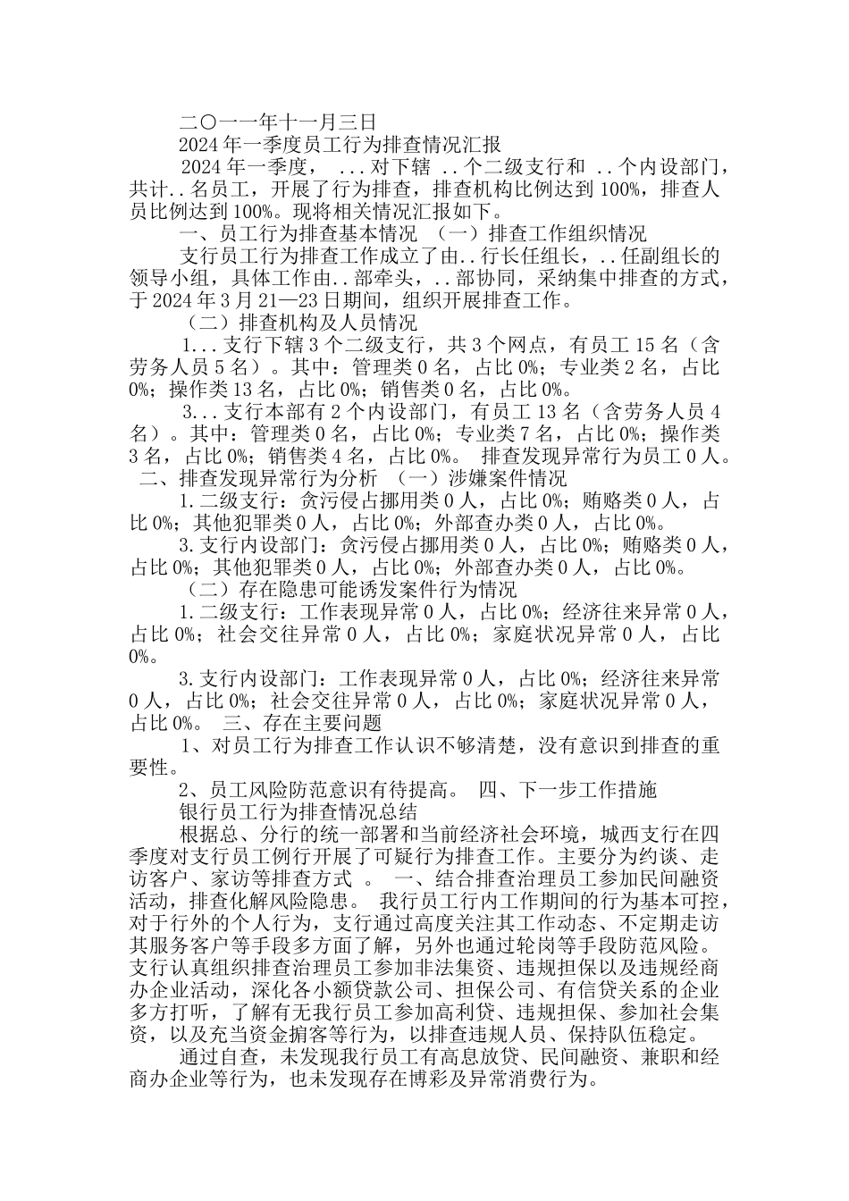 银行员工行为管理年度工作总结_第3页