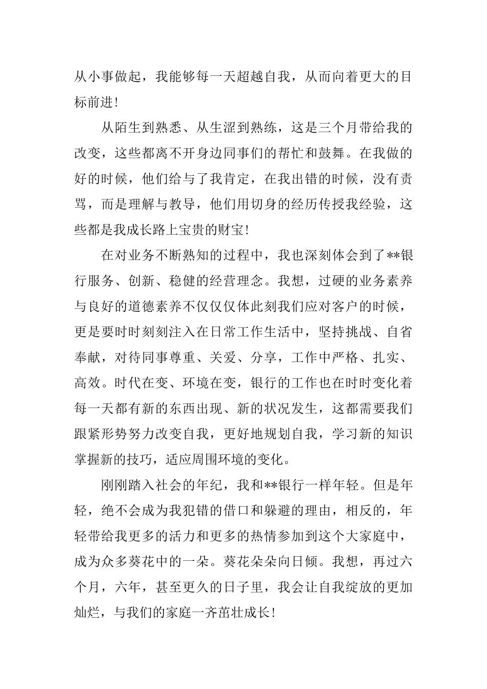 银行员工试用期工作总结精选_第3页