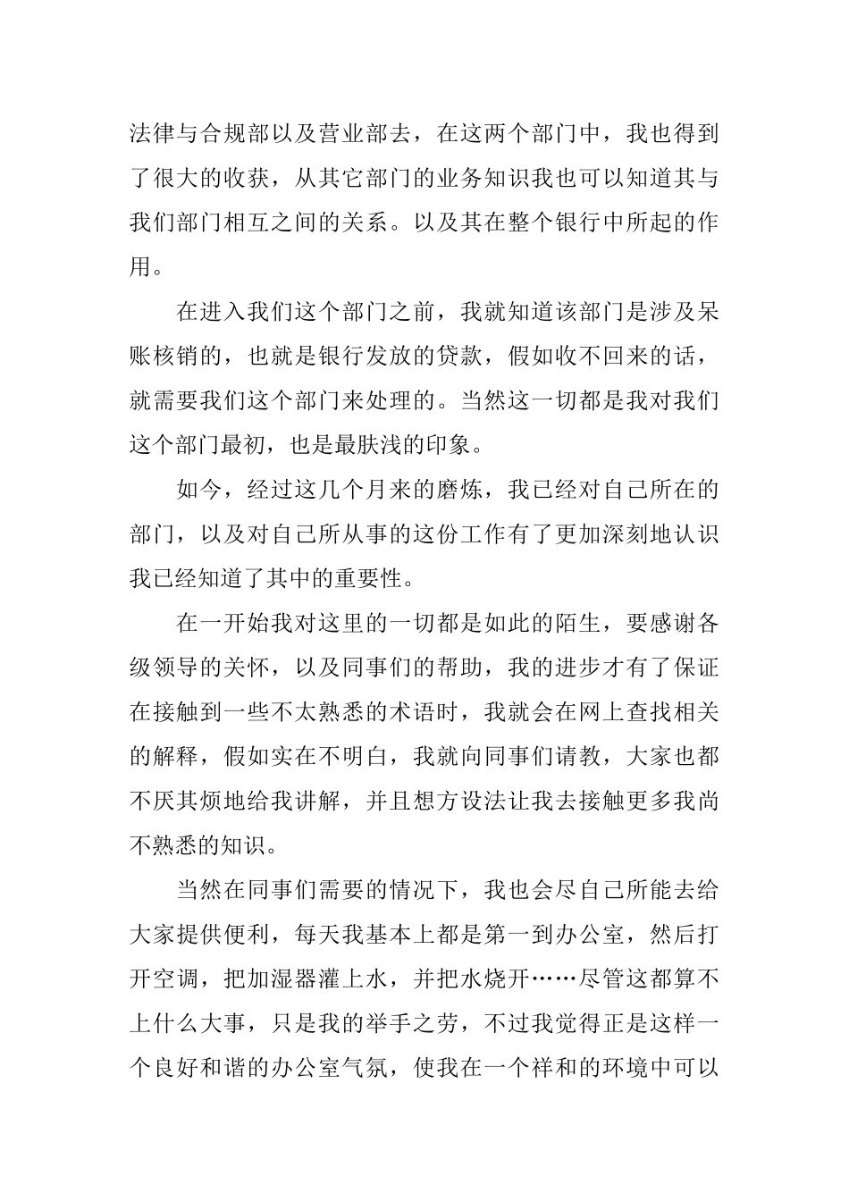 银行岗位个人试用期总结_第2页