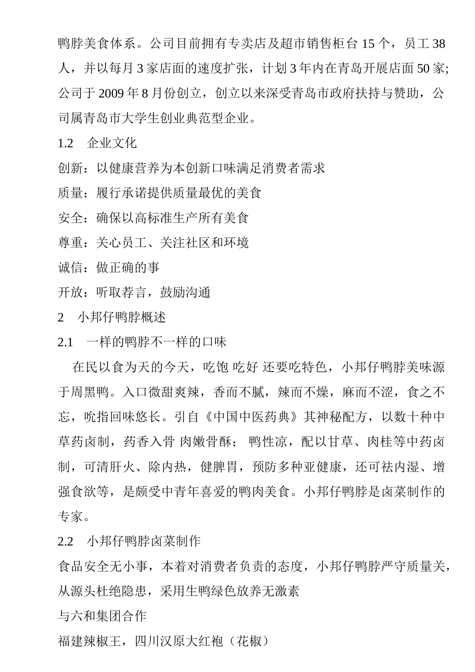 小邦仔鸭脖创业计划书_第2页