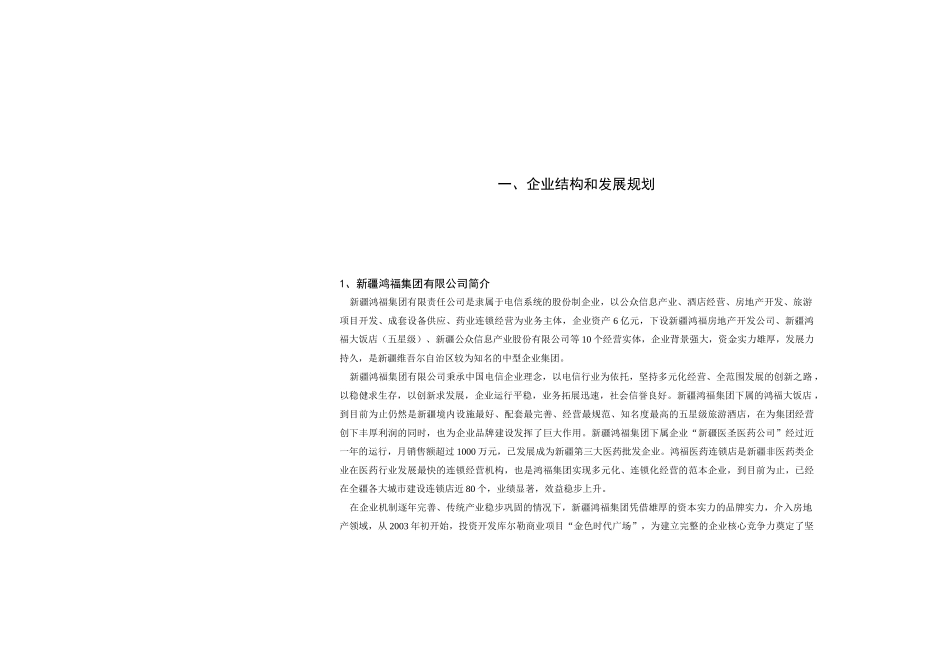新疆鸿福房地产开发公司可行性报告（排版）_第2页