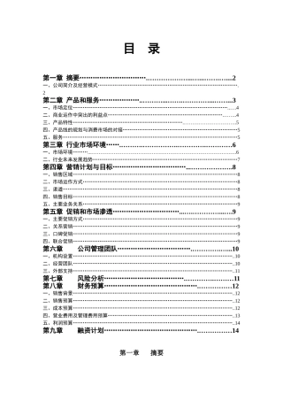 鑫龙商业计划书
