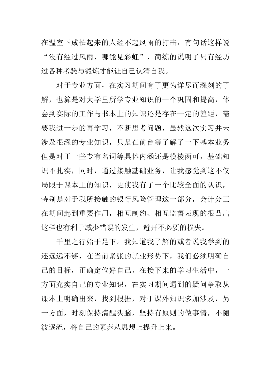 银行顶岗实习总结报告_第3页