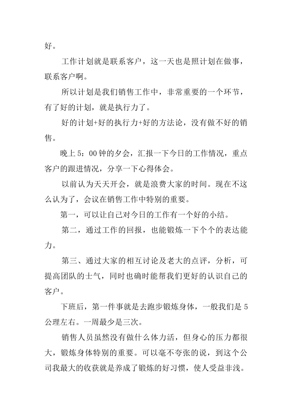销售一天工作总结_第3页