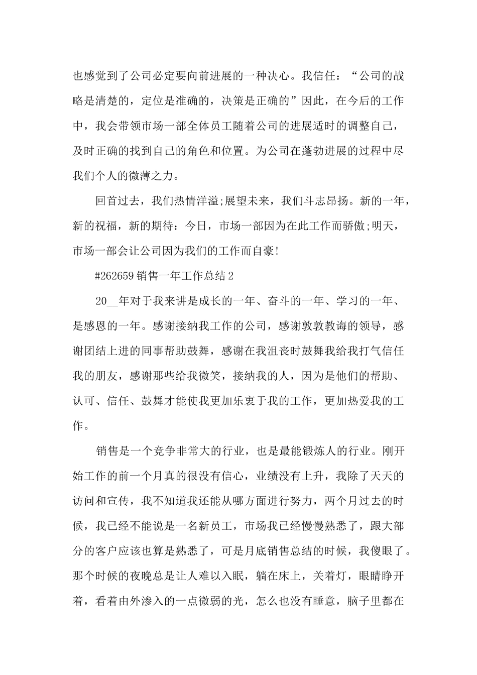 销售一年工作总结_第3页