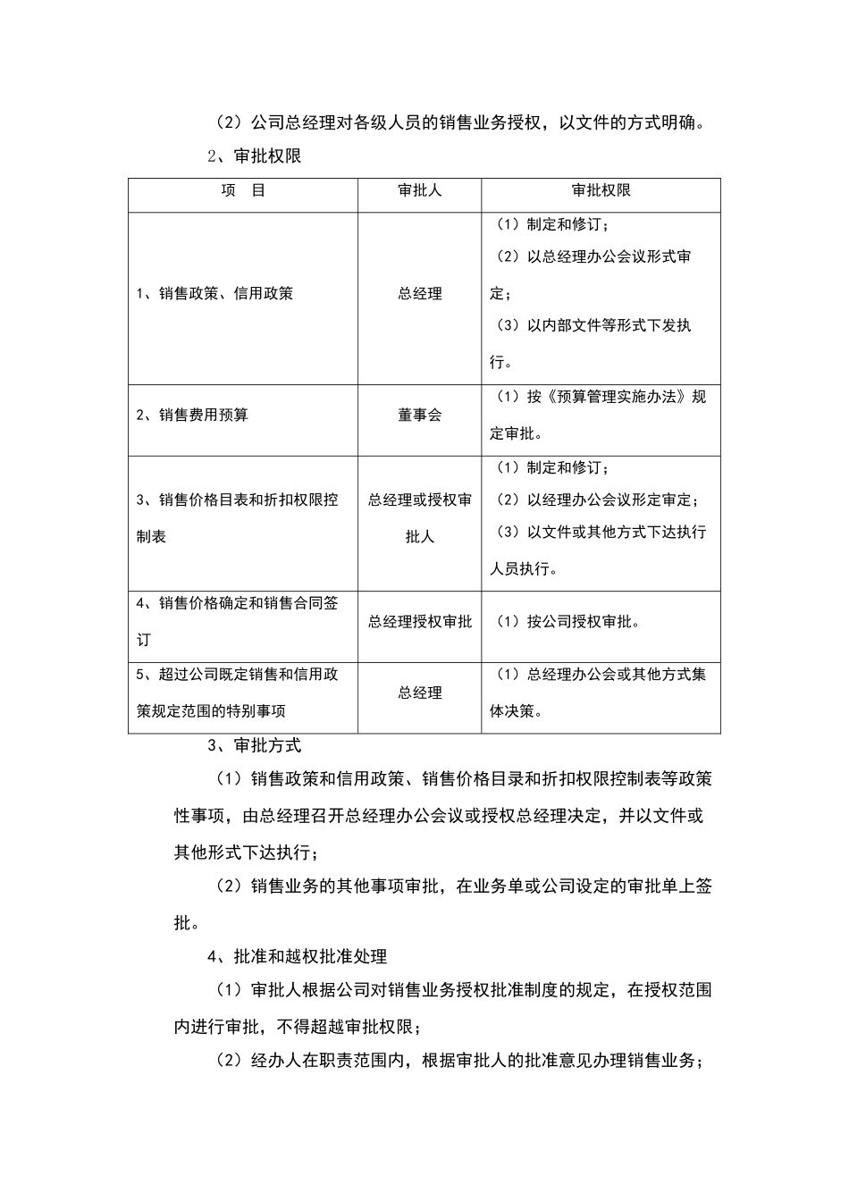 销售业务内部控制制度_第3页