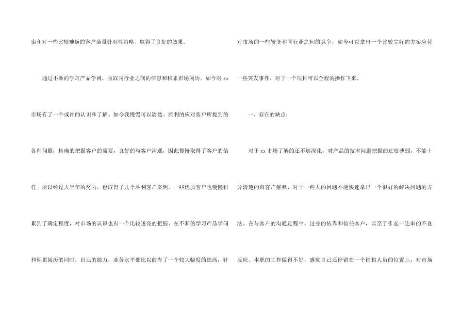 销售业务员个人工作总结_第2页