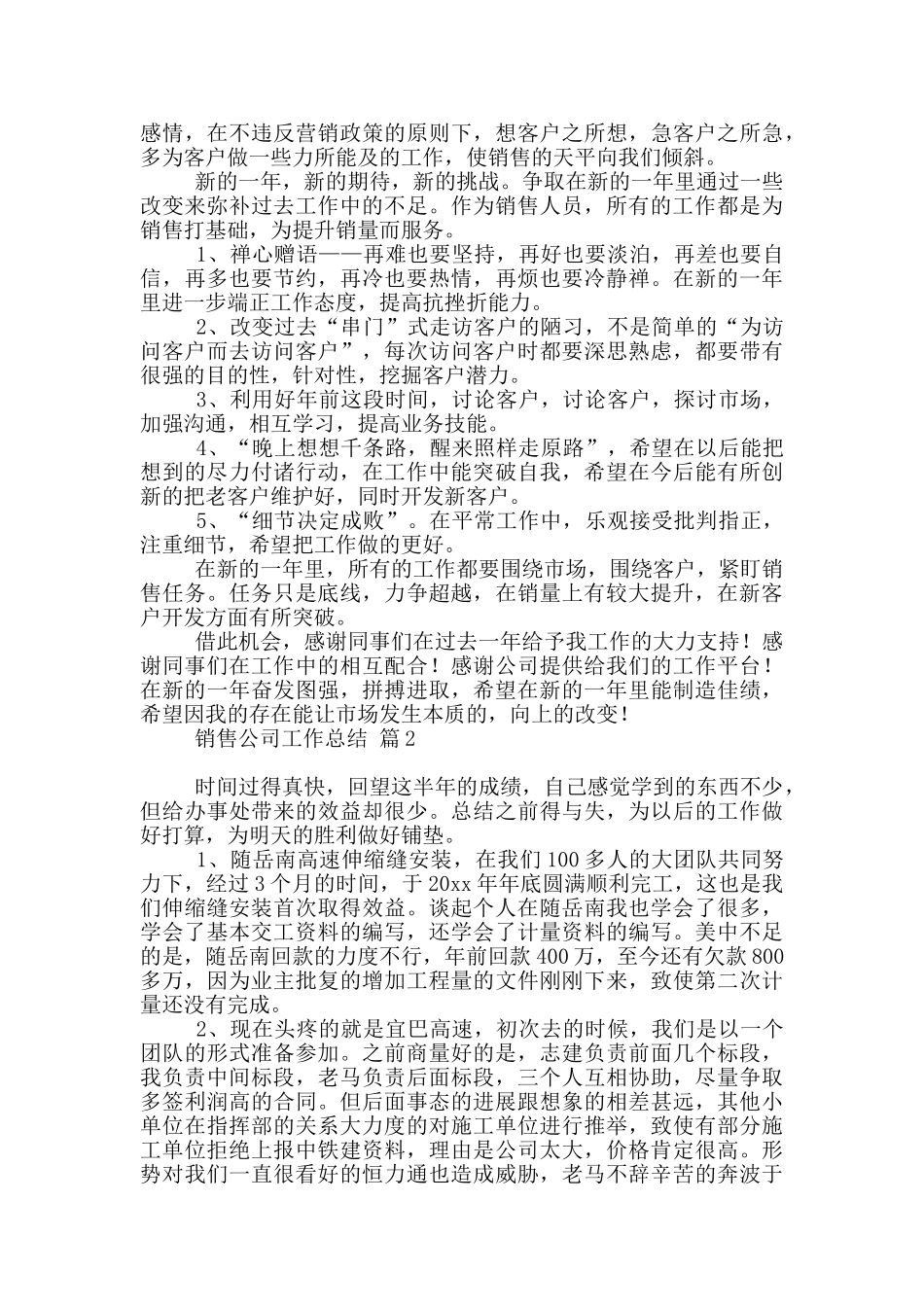 销售公司工作总结10篇_第2页