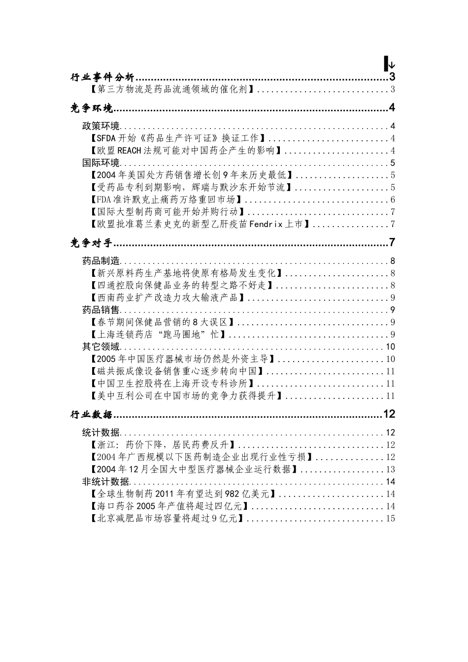 医药行业竞争情报及分析_第2页