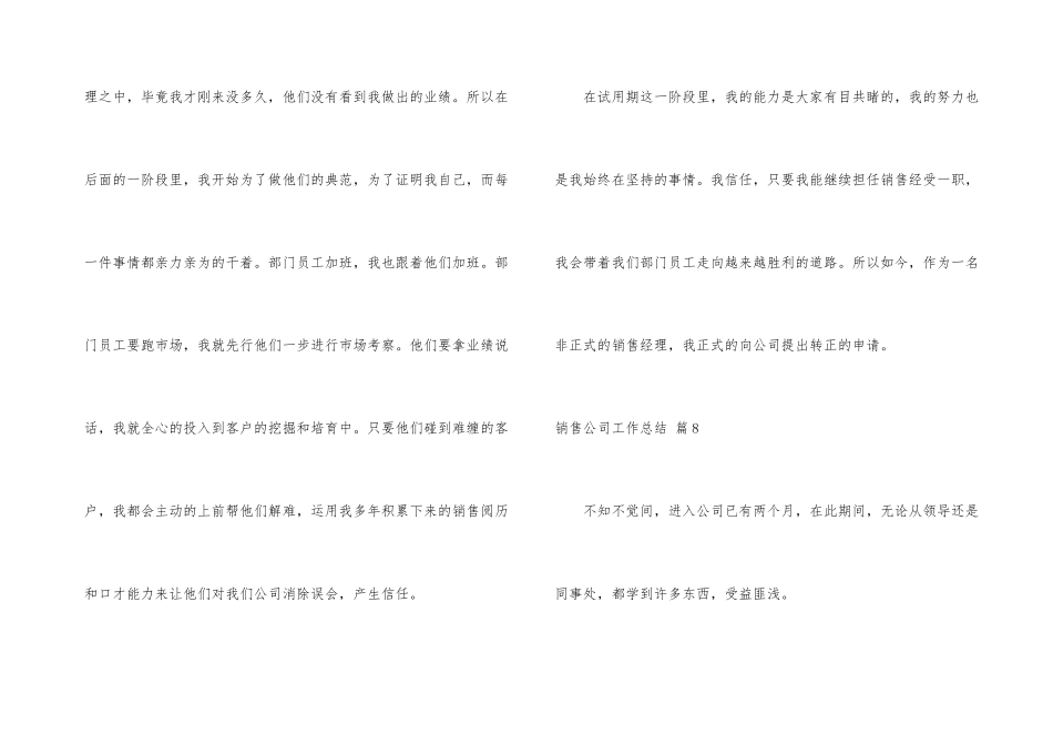 销售公司工作总结合集十篇_第3页