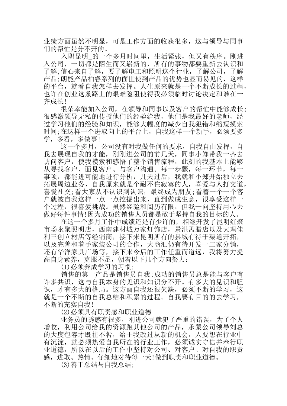销售公司工作总结模板八篇_第2页