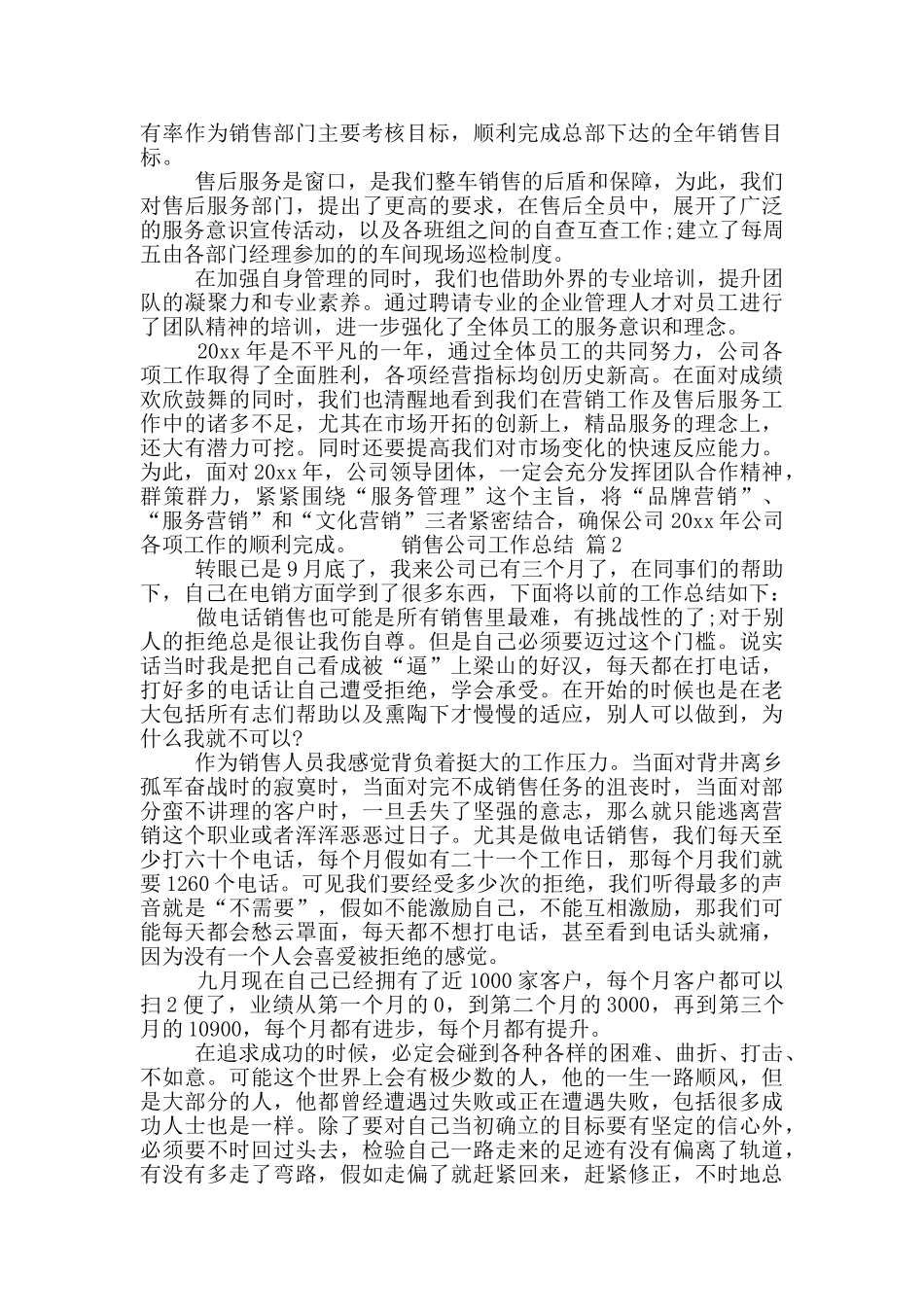 销售公司工作总结四篇_第2页