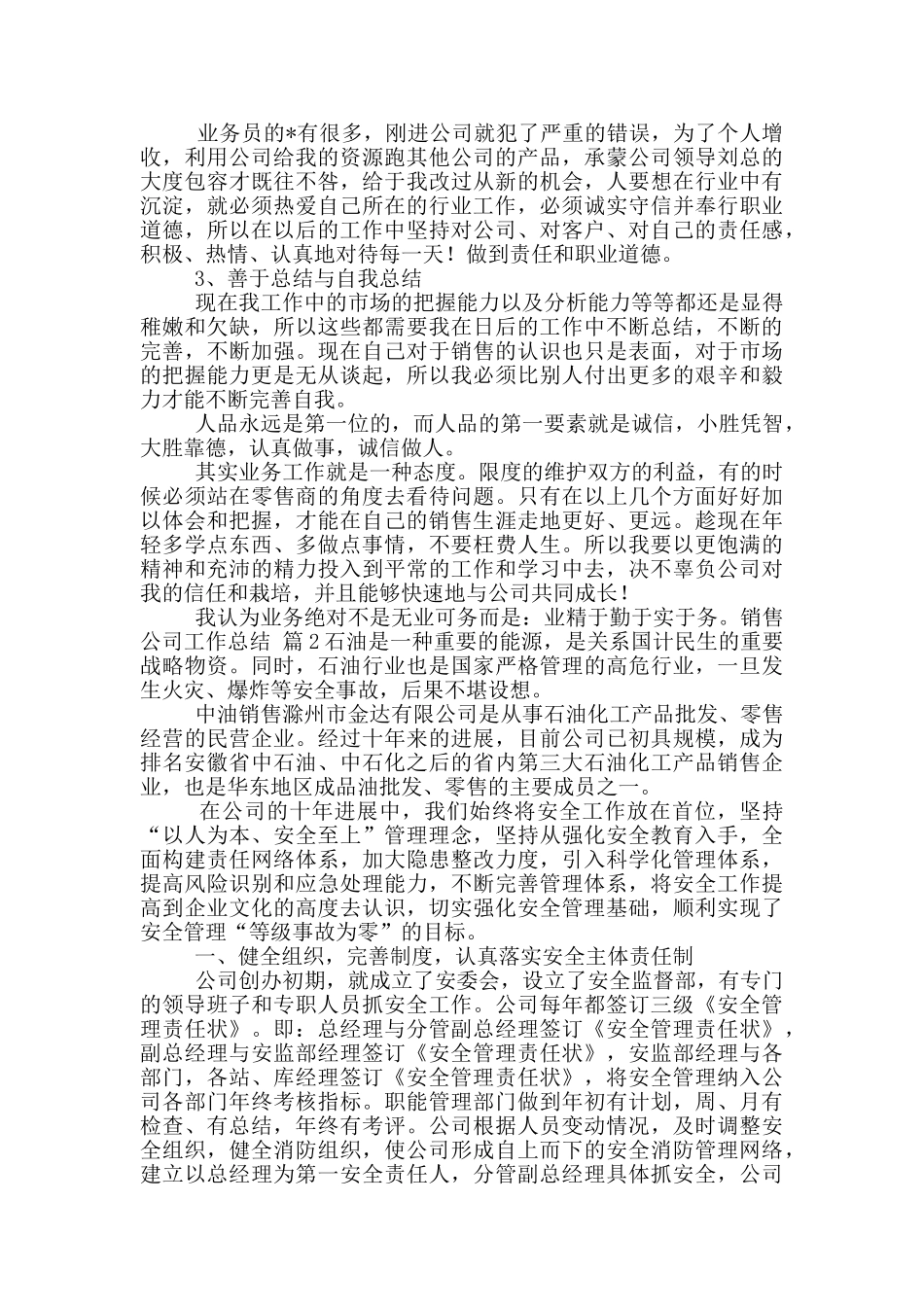 销售公司工作总结范文10篇文档_第2页