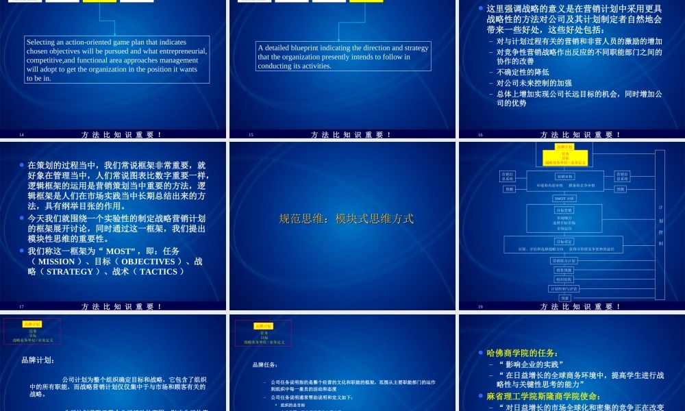 战略营销与广告策略（方法比知识重要）