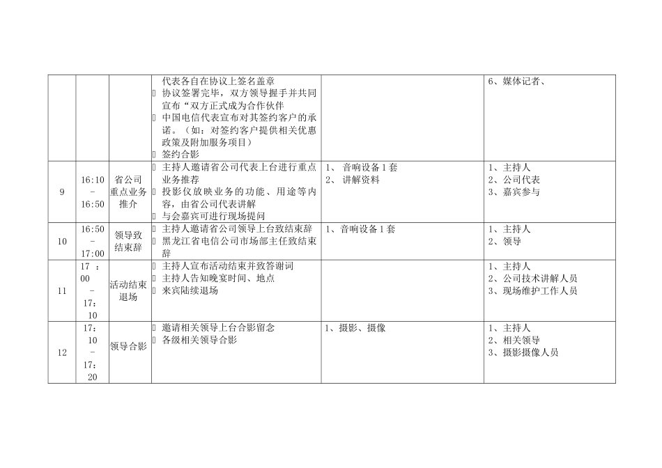 中国电信新业务推介会执行计划_第3页