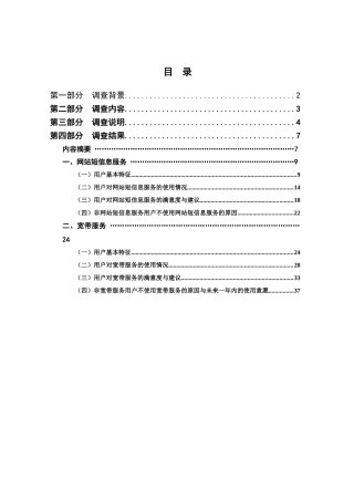 中国互联网络热点调查报告（网站短信息、宽带）