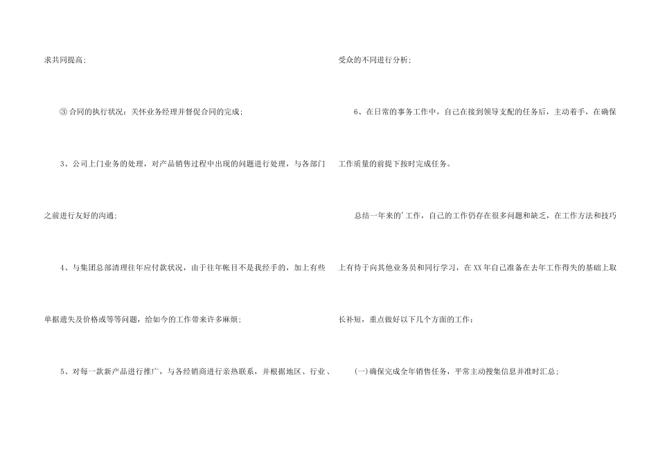销售助理的工作总结_第2页