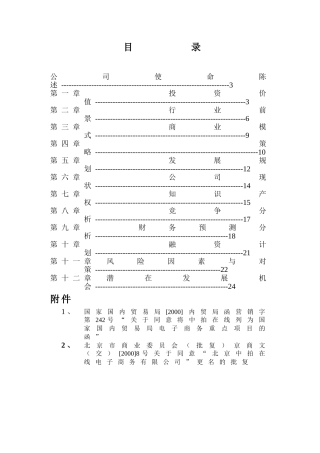 中拍在线商业计划书