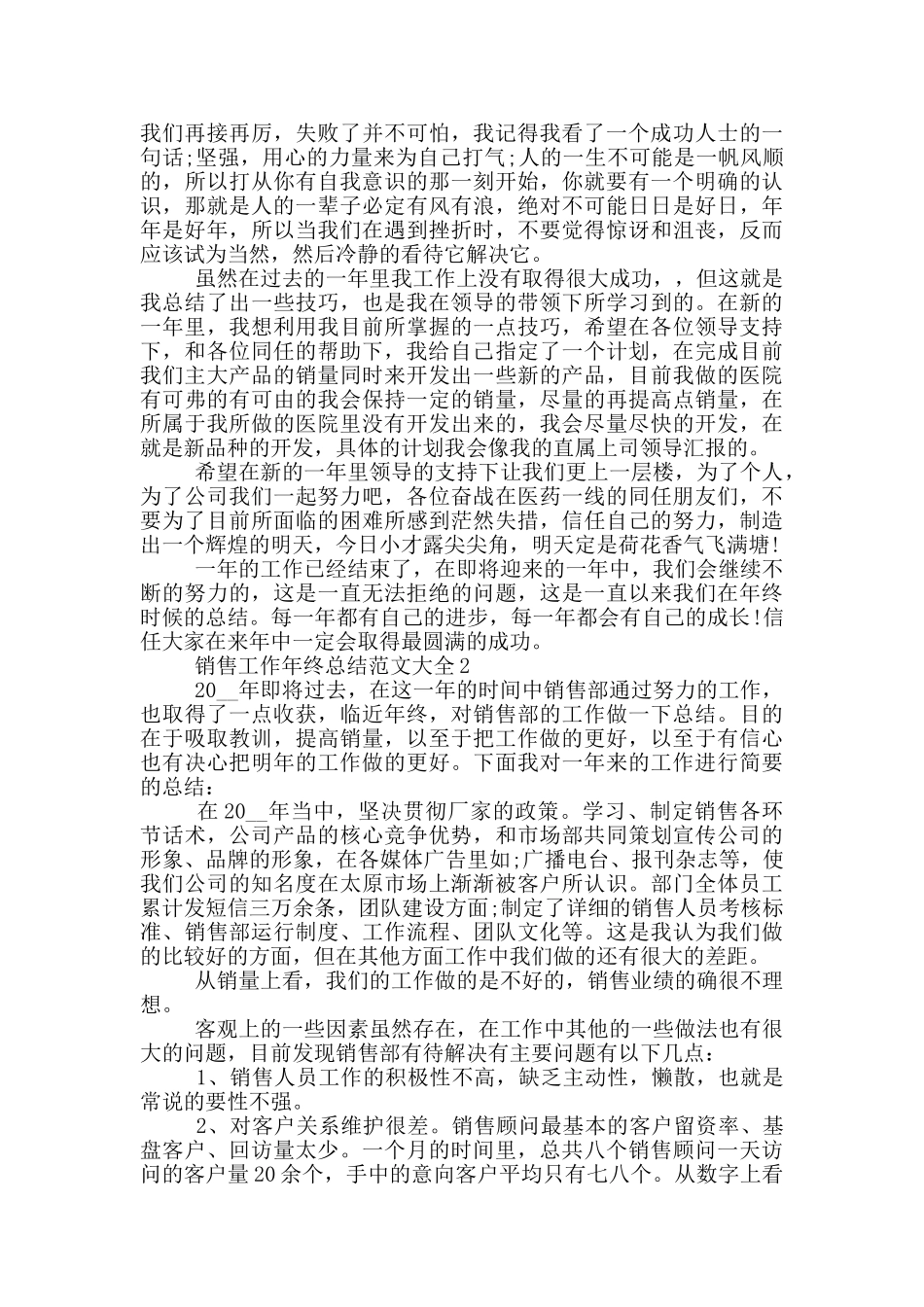 销售工作年终总结范文大全_第2页