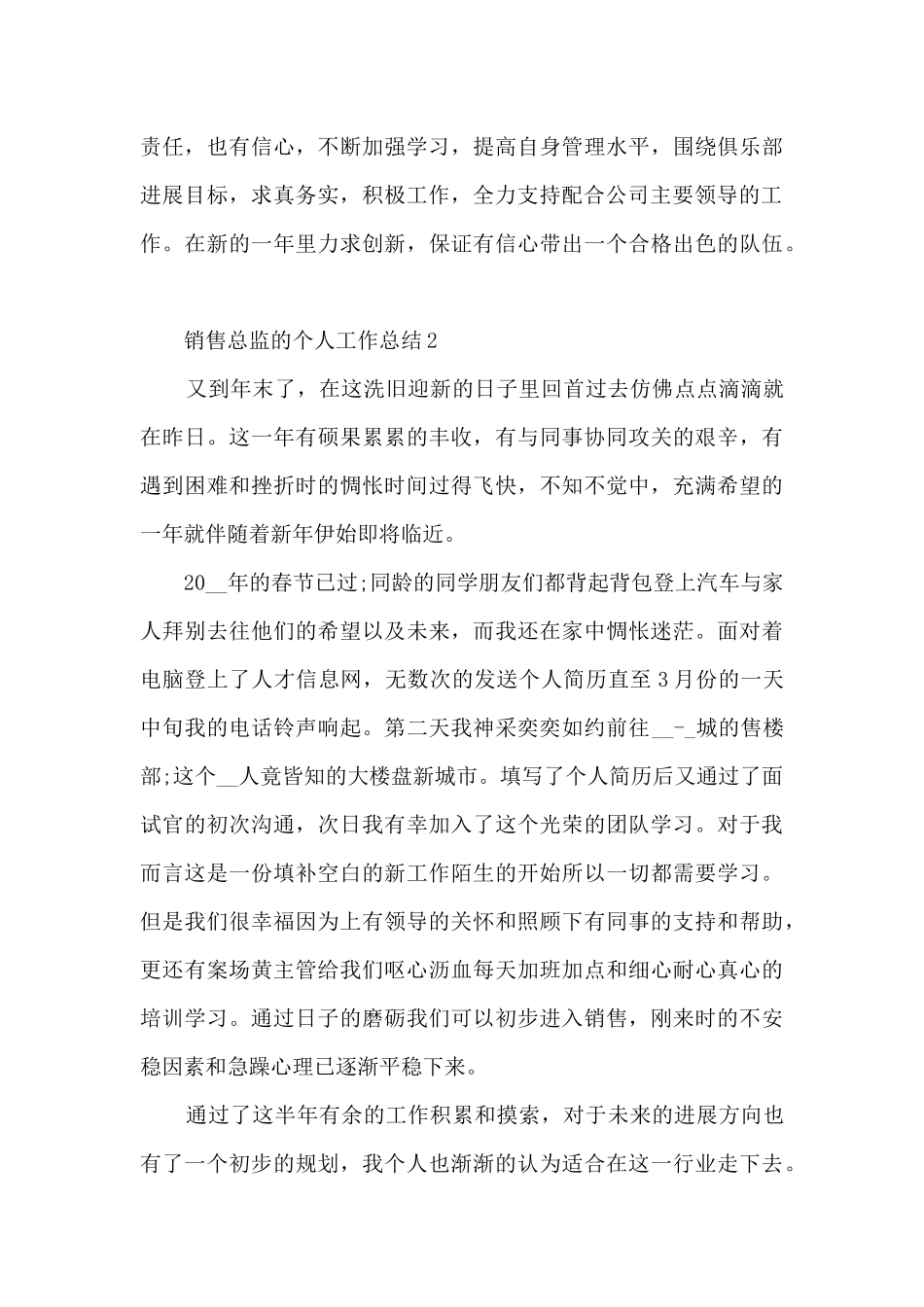 销售总监的个人工作总结5篇_第3页