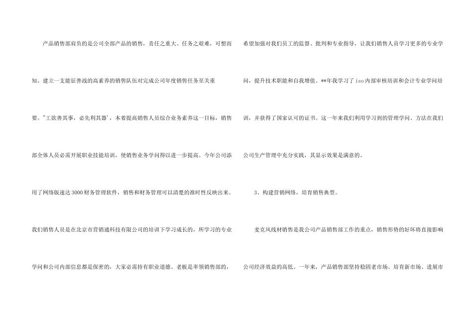 销售经理个人的工作总结_第2页