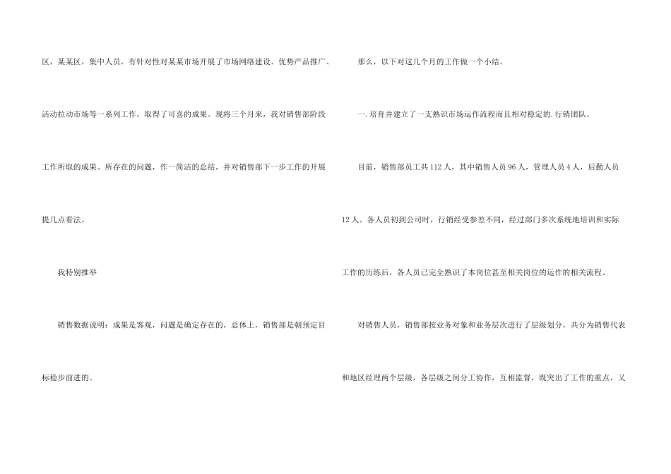 销售经理述职报告5000字_第3页