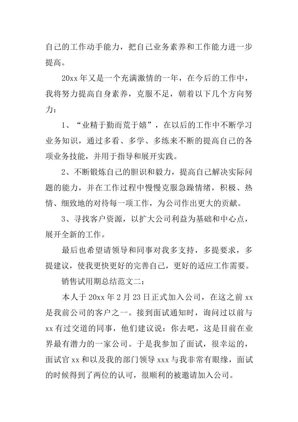 销售试用期总结范文_第3页