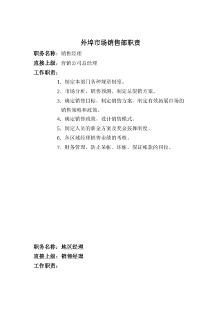 销售部岗位职责大全汇总个docx
