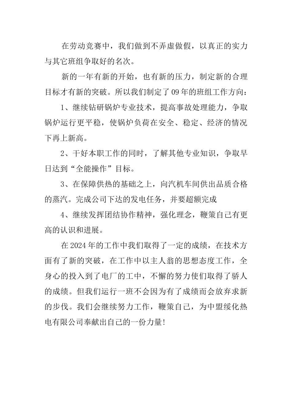 锅炉班组年度工作总结_第3页