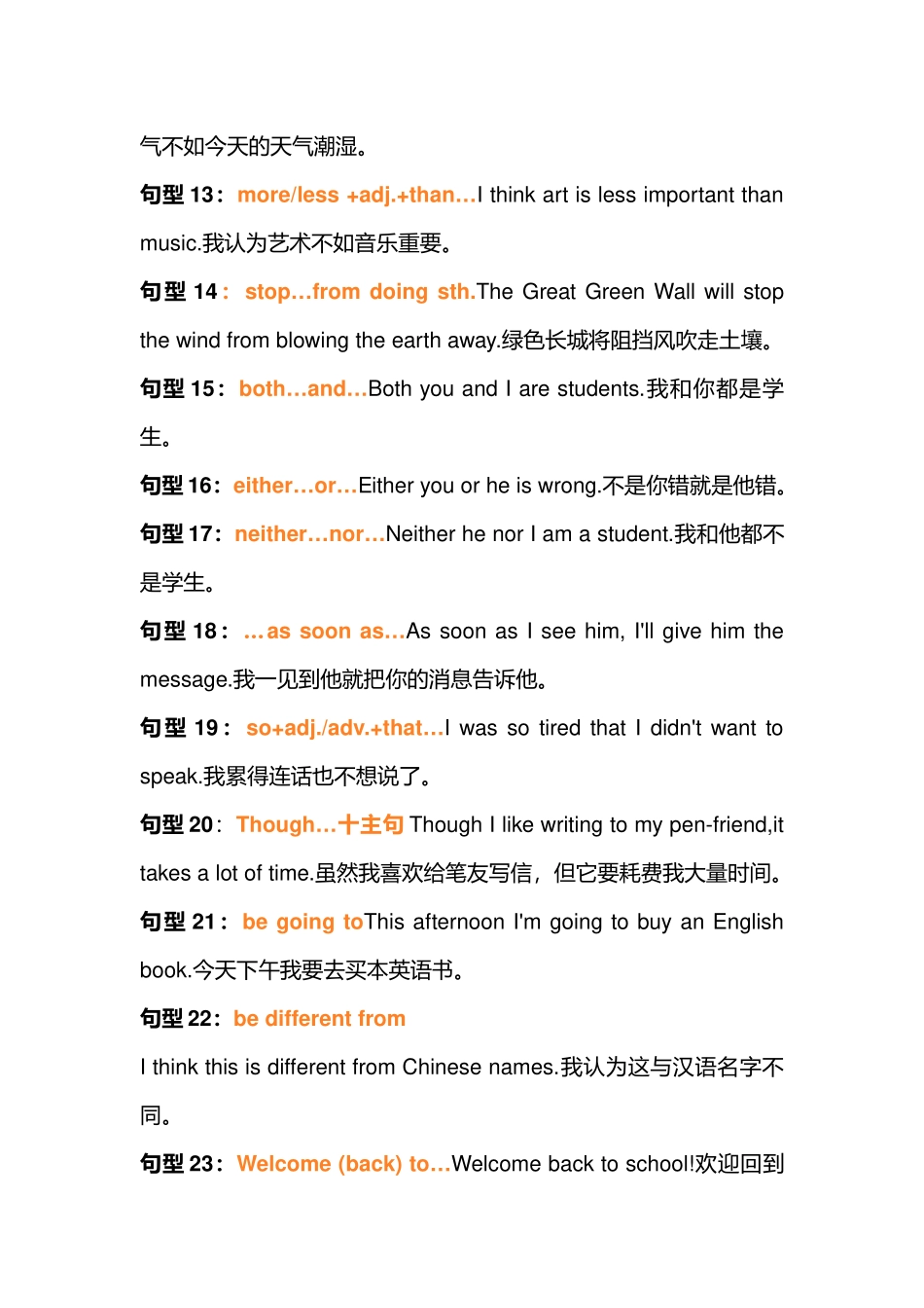 初中英语考试50个必考句型_第2页