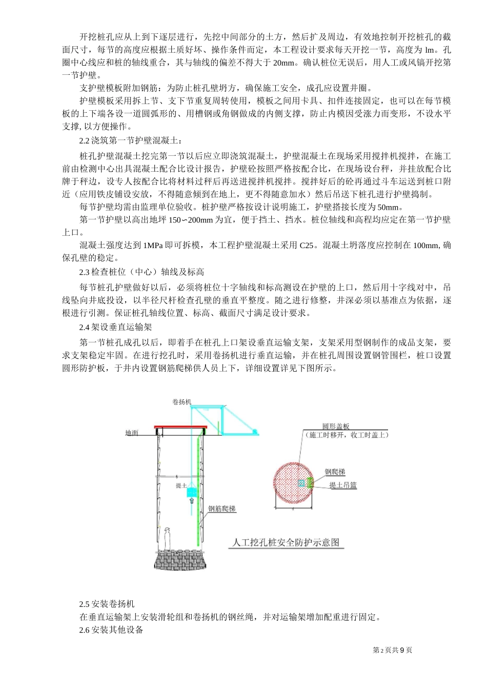 人工挖孔桩方案技术交底_第2页