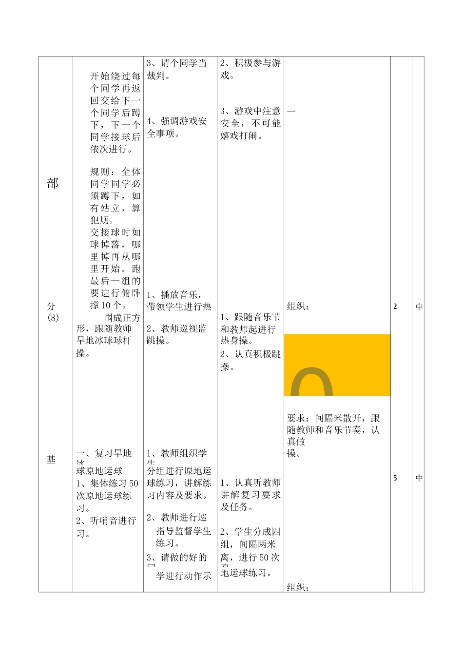 体育与健康人教版五年级-旱地冰球运球教案_第2页