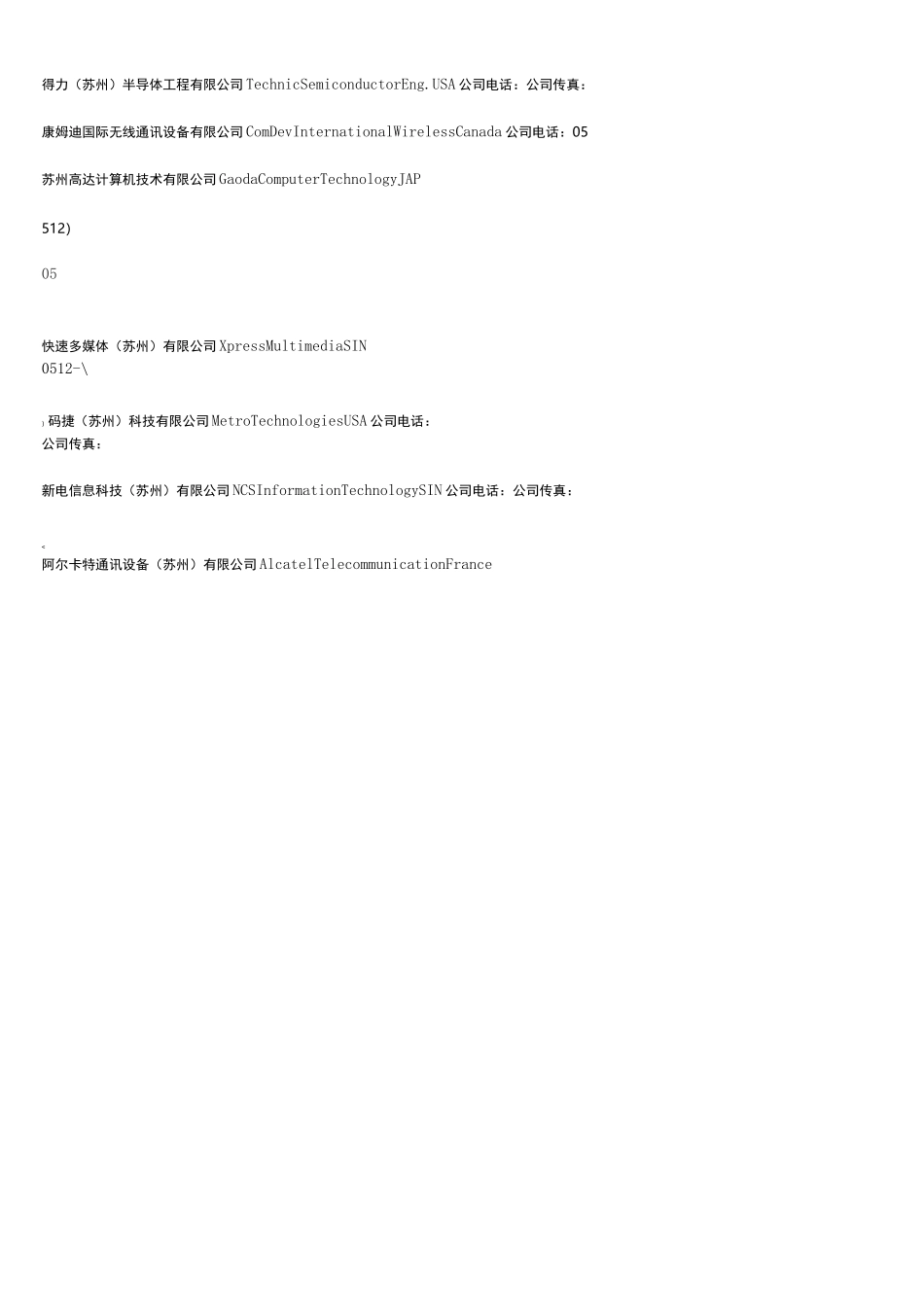 苏州工业园区外资公司名录_第2页