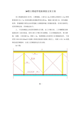 超高层超厚筏板钢筋型钢支架方案