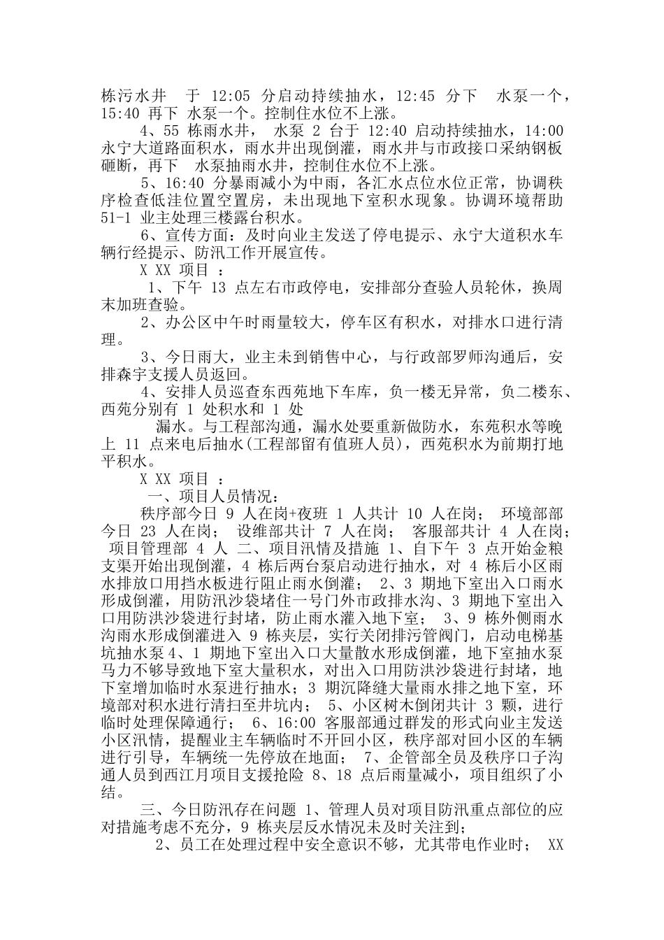 防汛处置情况报告模板_第2页