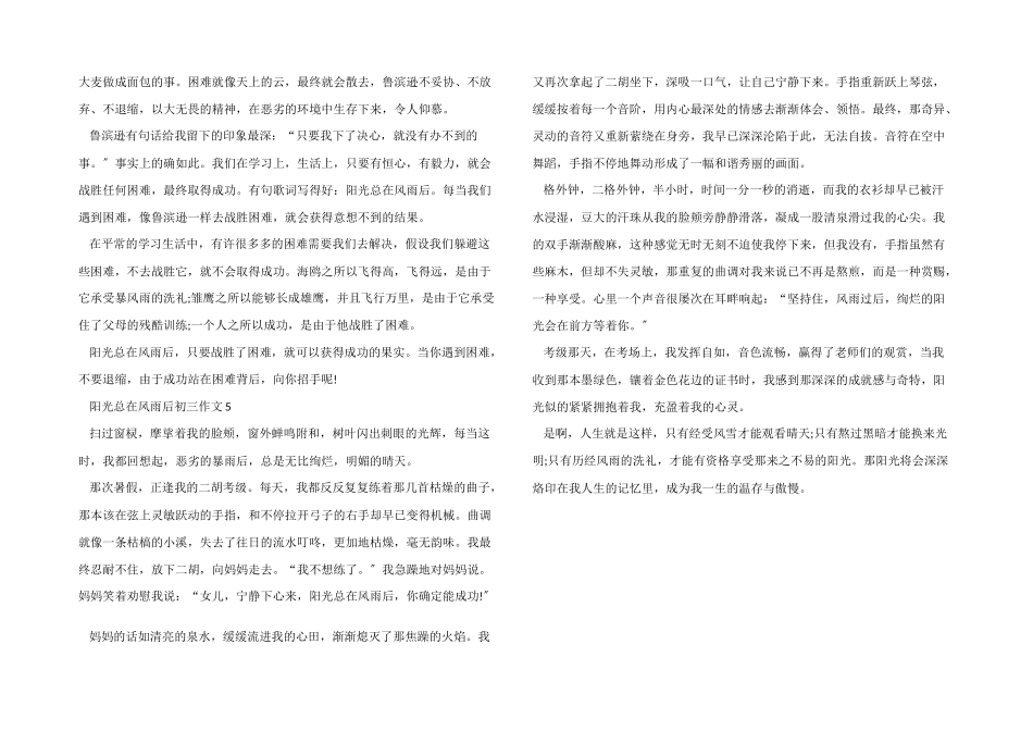 阳光总在风雨后初三大全_第3页