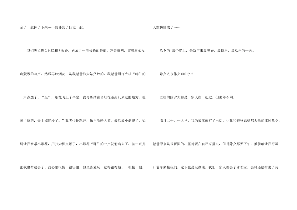 除夕之夜600字10篇_第2页