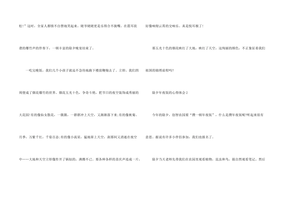 除夕年夜饭心得感想10篇_第2页