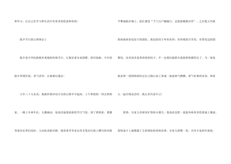除夕节日的心得体会_第3页