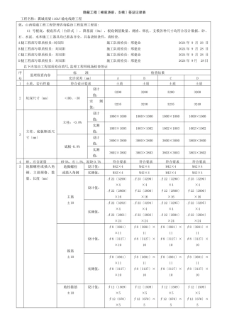 隐蔽工程签证记录表及说明