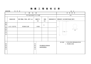 隐蔽工程验收记录(doc