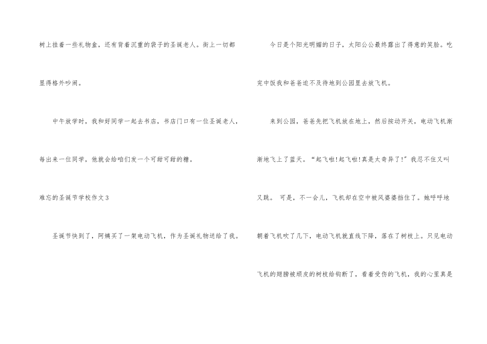 难忘的圣诞节小学_第3页