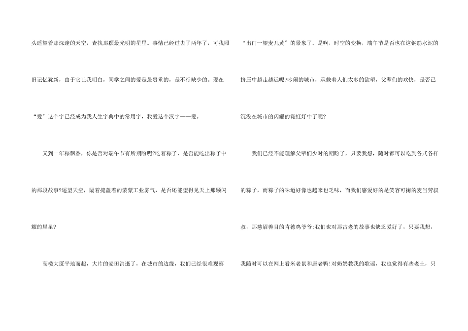 难忘的端午节优秀5篇_第2页