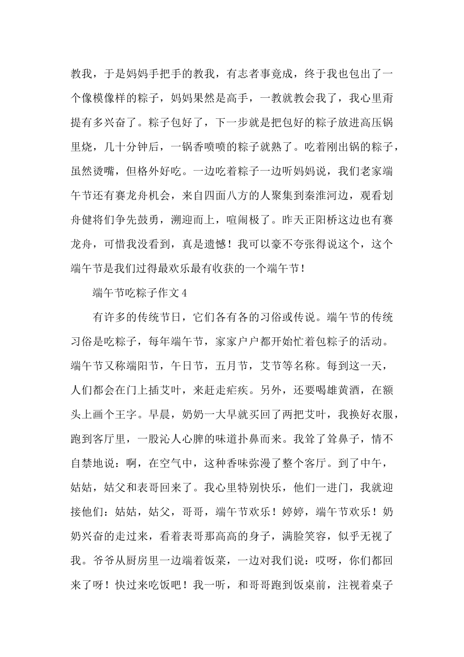 难忘端午节吃粽子作文精短范文_第3页
