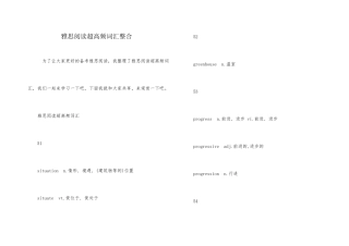 雅思阅读超高频词汇整合