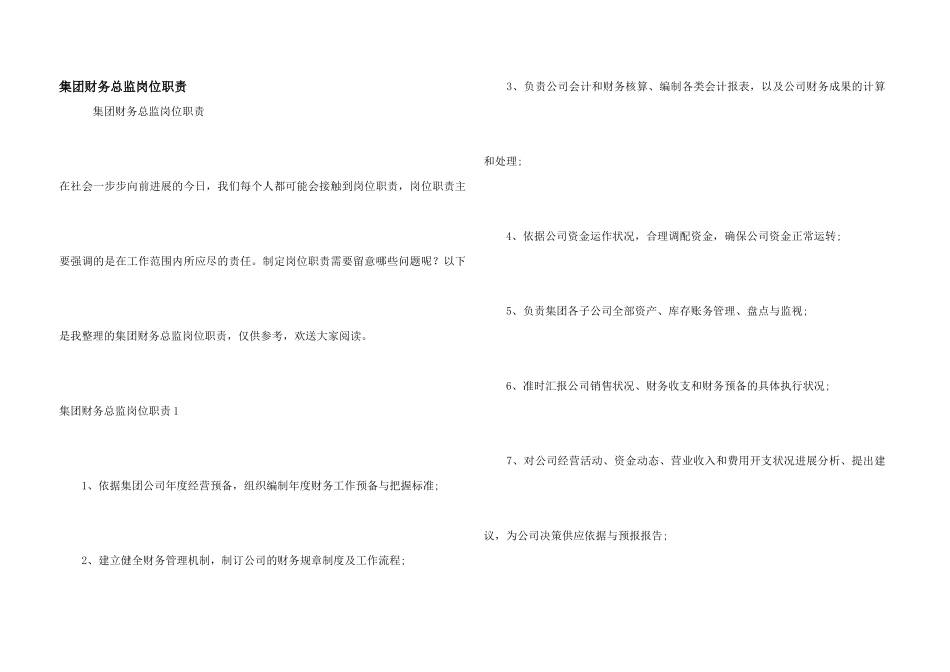 集团财务总监岗位职责_第1页
