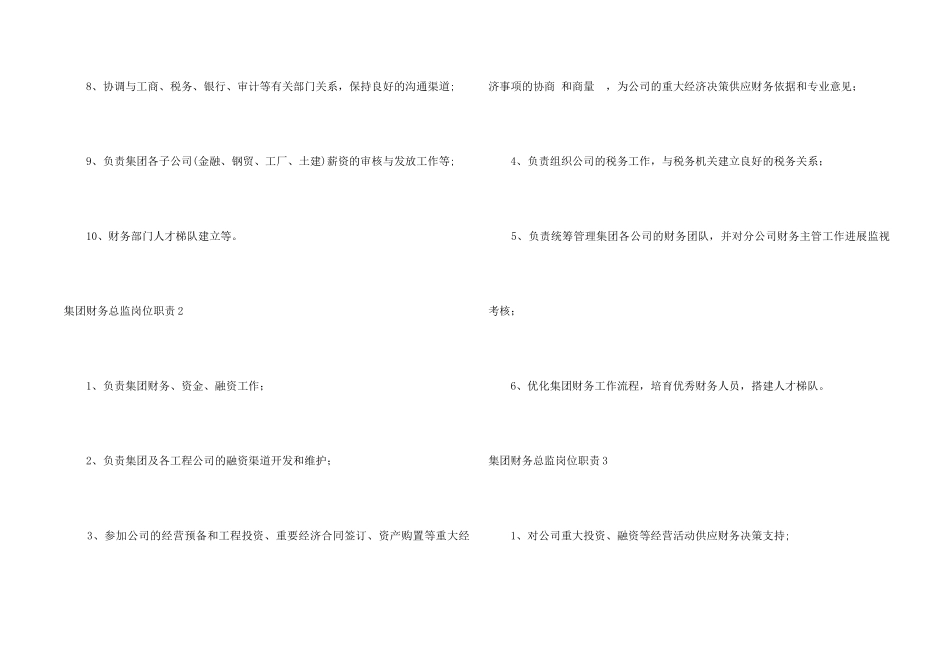 集团财务总监岗位职责_第2页