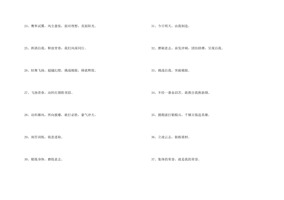 霸气军训口号大全_第3页